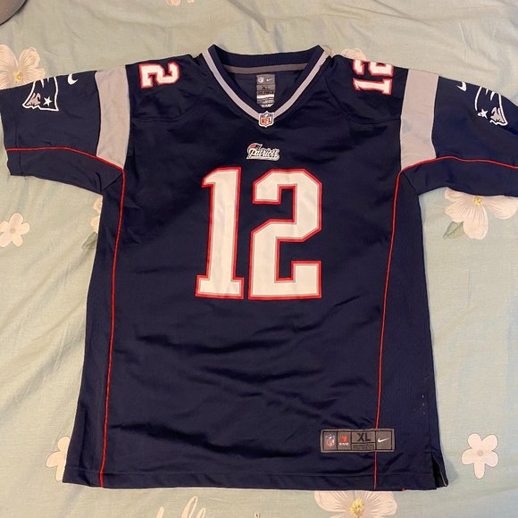 Tom Brady New England Patriots Jersey Youth XL - Picture 1 of 3